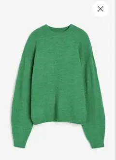H&M グリーン 長袖ニットセーター Sサイズ