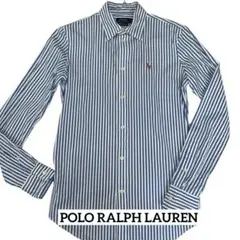 人気ブランド⭐︎ポロラルフローレン　サイズS ブルー系　ストライプシャツ⭐︎