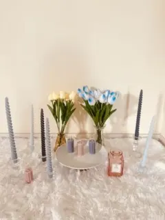 ウェルカムスペースキャンドルとチューリップのセット