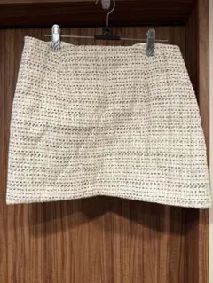 【新品タグ付き】ZARA ツイードキルティングミニスカート　ザラ