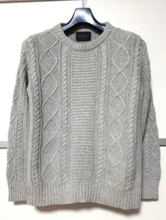 Lounge Lizard ラウンジリザード　グレー ケーブルニット