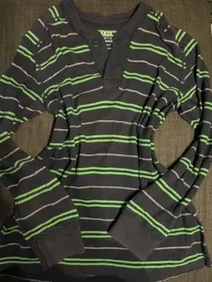 ストライプ 長袖ニット X-LARGE y2k グランジファッション