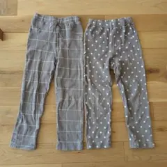チェック柄・ドット柄ボトムス2枚セット 120