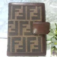 FENDI 希少 ズッキーノ フラップ キャンバス長財布 FF金具 茶 - メルカリ