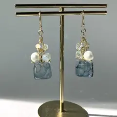 No.38 スクエアパーツのピアス