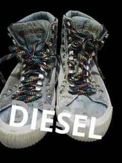 DIESEL デニム ハイカットスニーカー US9 23㎝レディース