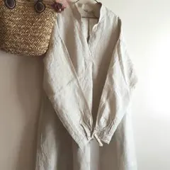 新品　SM2☆キナリ／フレンチリネンスキッパーワンピース