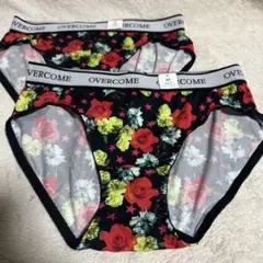 新品未使用タグ付き　OVERCOME 花柄ショーツ Mサイズ 2枚セット