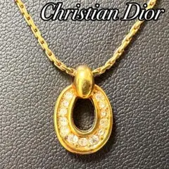 Christian Dior ヴィンテージ ネックレス ゴールド ラインストーン