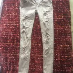 MURUA ダメージパンツ ベージュのサムネイル