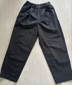 GUストレートパンツ メンズS 黒　ウエストゴム