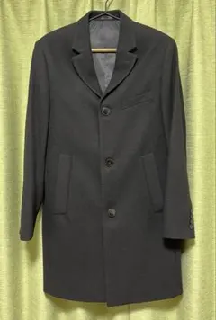 美品　H&M チェスターコート　ブラック