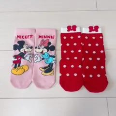 ミニー 靴下 クルーソックス 15~18㎝