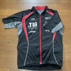 TIGORA サイクルジャージ 半袖 ブラック レッド