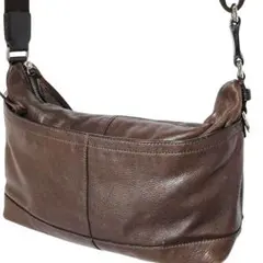 ​【百貨店購入/正規品】COACH コーチ ショルダーバッグ 本革 レザー 濃茶