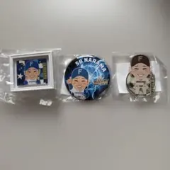 北海道日本ハムファイターズ 奈良間大己選手 額縁クリップ 缶バッジ アクスタ