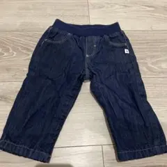 最終値下げ　70cm(68cm)PETIT BATEAU ネイビー デニムパンツ