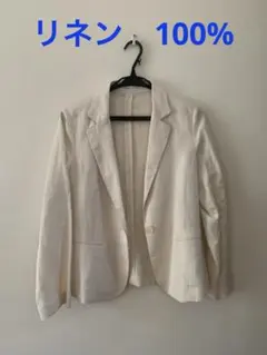 新品　DoClasse ドゥクラッセ　麻100% 生成りジャケット　9号のサムネイル