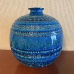 FLAVIA MONTELUPO 青い陶器 ピッチャー Italy ビトッシ花瓶 - メルカリ