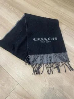 COACH マフラー ブラック グレー