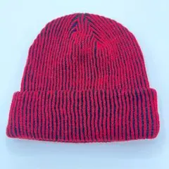 W007-c ニット帽 ニットキャップ ビーニー 帽子 Y2K ストライプ 秋冬