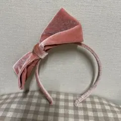 ベロア素材　キッズ用カチューシャ