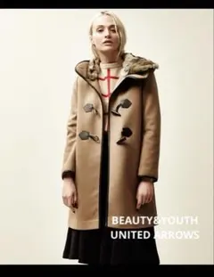 BEAUTY&YOUTH ファー付きダッフルコート Sサイズ