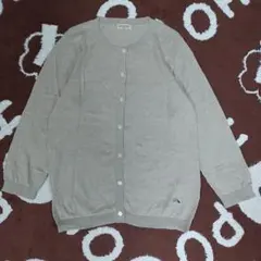 Samansa Mos2　春ニット④　刺繍七分袖クルーネックカーディガン