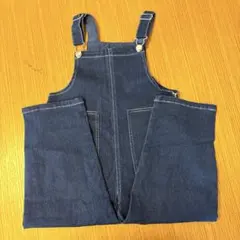 美品！デニムオーバーオール　プティマイン