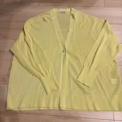 GREEN LABEL RELAXING イエロー カーディガン