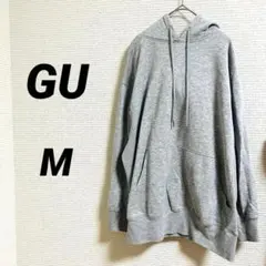 【GU ジーユー】スウェットパーカー グレー M 裏起毛 カジュアル 秋冬 M