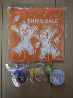 ディズニー　巾着袋　ミニテープ　不織布手提げ　ゆめかわマスキングテープ