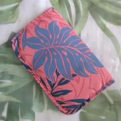 お薬手帳ケース　母子手帳ケース　モンステラ柄