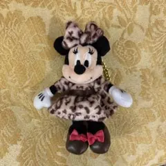 ミニー　ヒョウ柄　ぬいぐるみチャーム