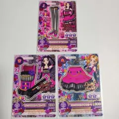 アイカツ ブラックラブストライプコーデ 3枚セット