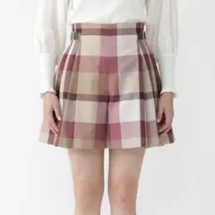 ブルーレーベルクレストブリッジ　チェック柄キュロットパンツ36