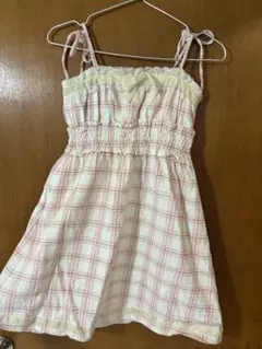 トゥララ ♡TRALALA ♡ ピンク系 チェック ノースリーブワンピース ♡のサムネイル