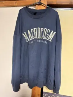 MACROCOSM ロゴ刺繍 スウェット ネイビー