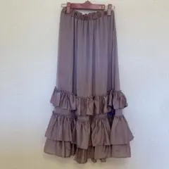 ウィルセレクション　フリルロングスカ一ト　ピンク　Mサイズのサムネイル