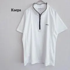 Kaepa ケイパ ハーフジップ 半袖スポーツシャツ M 白 ゴルフ ドライ素材のサムネイル