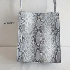 ALTROSE アルトローズ No.9 パイソン柄 ショルダーバッグ 白 黒