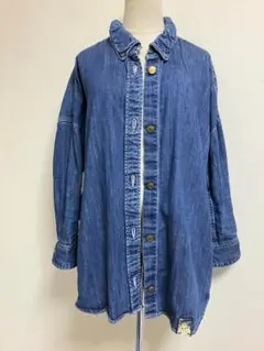 美品★メルシーボークオーバーサイズデニムジャケット★グレーXS★9864
