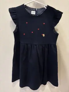 美品☆ familiar ファミリア 濃紺　ネイビー ワンピース 120