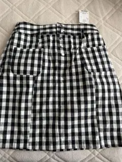 ギンガムチェック　台形スカート