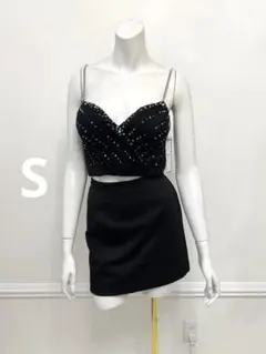 JEWELS・セットアップビジュー黒ドレス