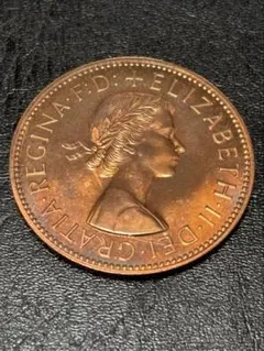 イギリス 1ペニー銅貨（ヴィクトリア女王ヤングヘッド）1844年（発行初