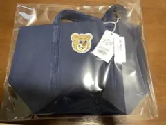 フェイラー　ラブラリー　オールドテディ　ワッペントートバッグ　小　ネイビー