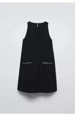 ★卒業式ZARAジュエリーディテール入りワンピース ブラック　152