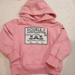 ダブルビー120Two Bear Mark シリーズサーモンピンクパーカー