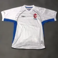 UMBRO アンブロ デサント 半袖シャツ ブルー ゴールド - メルカリ